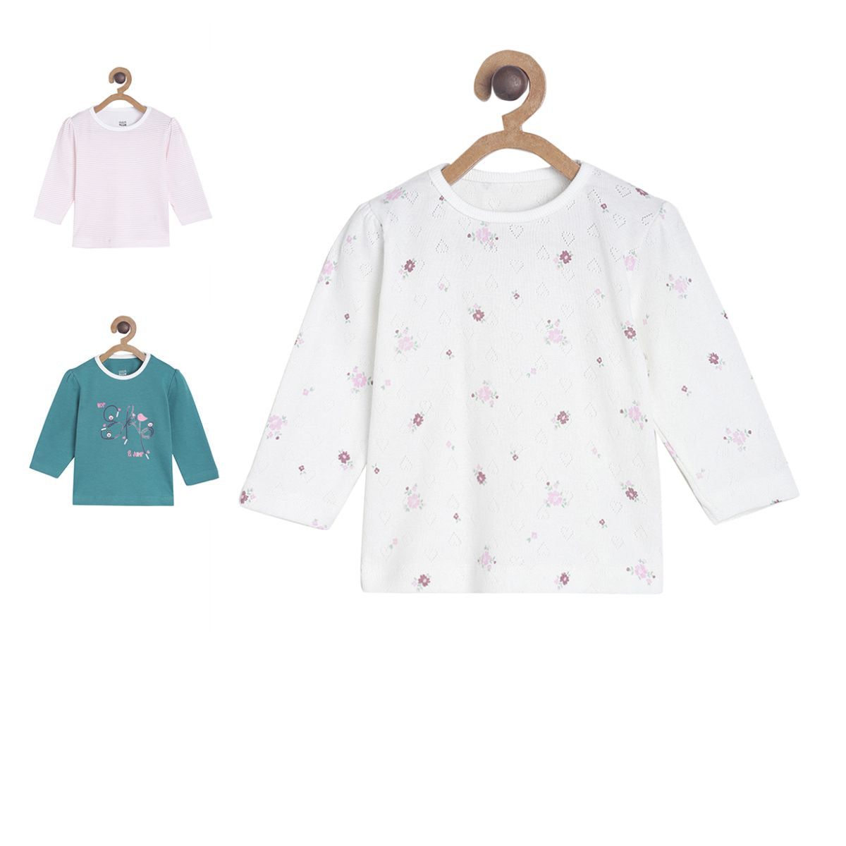 Pack of 3 knit top - light lavender for 0-3 Months