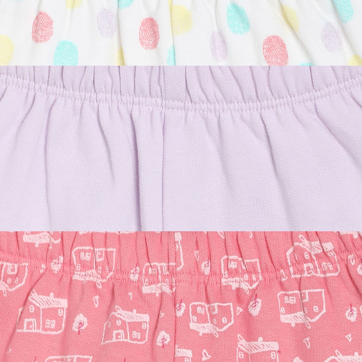 Pack of 3 legging - white for 0-3 Months