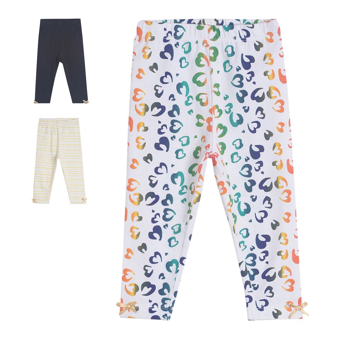 Pack of 3 legging - gainsboro & blue for 0-3 Months
