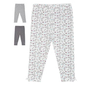 Pack of 3 legging - white & light blue for 0-3 Months