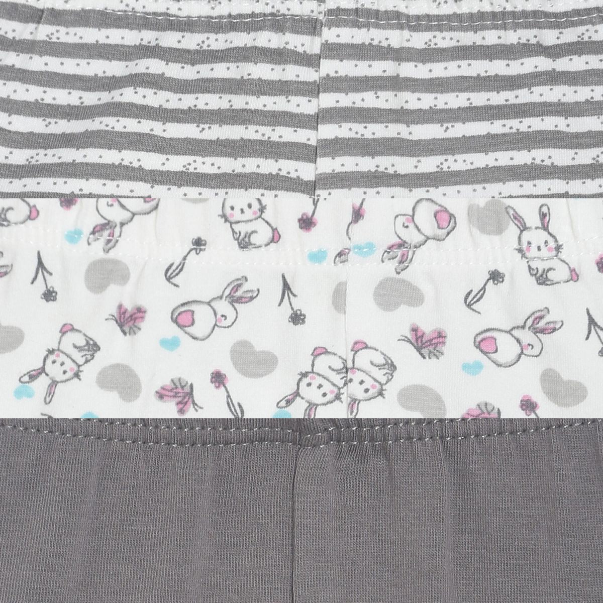 Pack of 3 legging - white & light blue for 0-3 Months