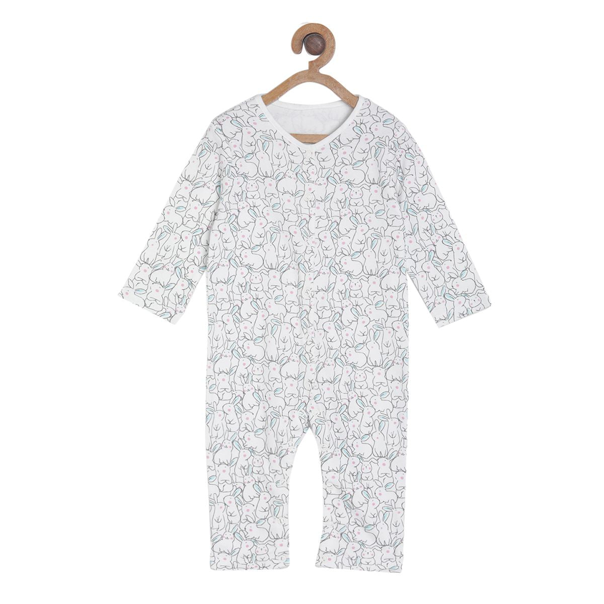 Pack of 2 rompers - white & sky blue for New Born
