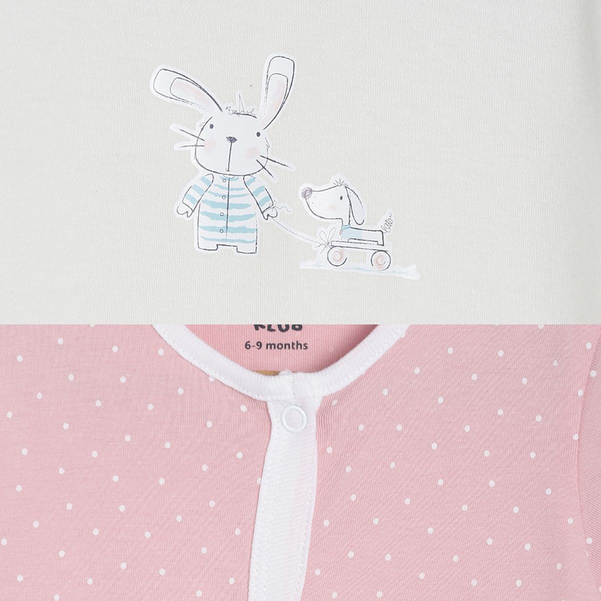 Pack of 2 romper - light grey for New Born