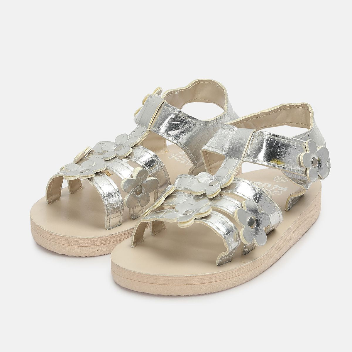 Girls Silver Sandals