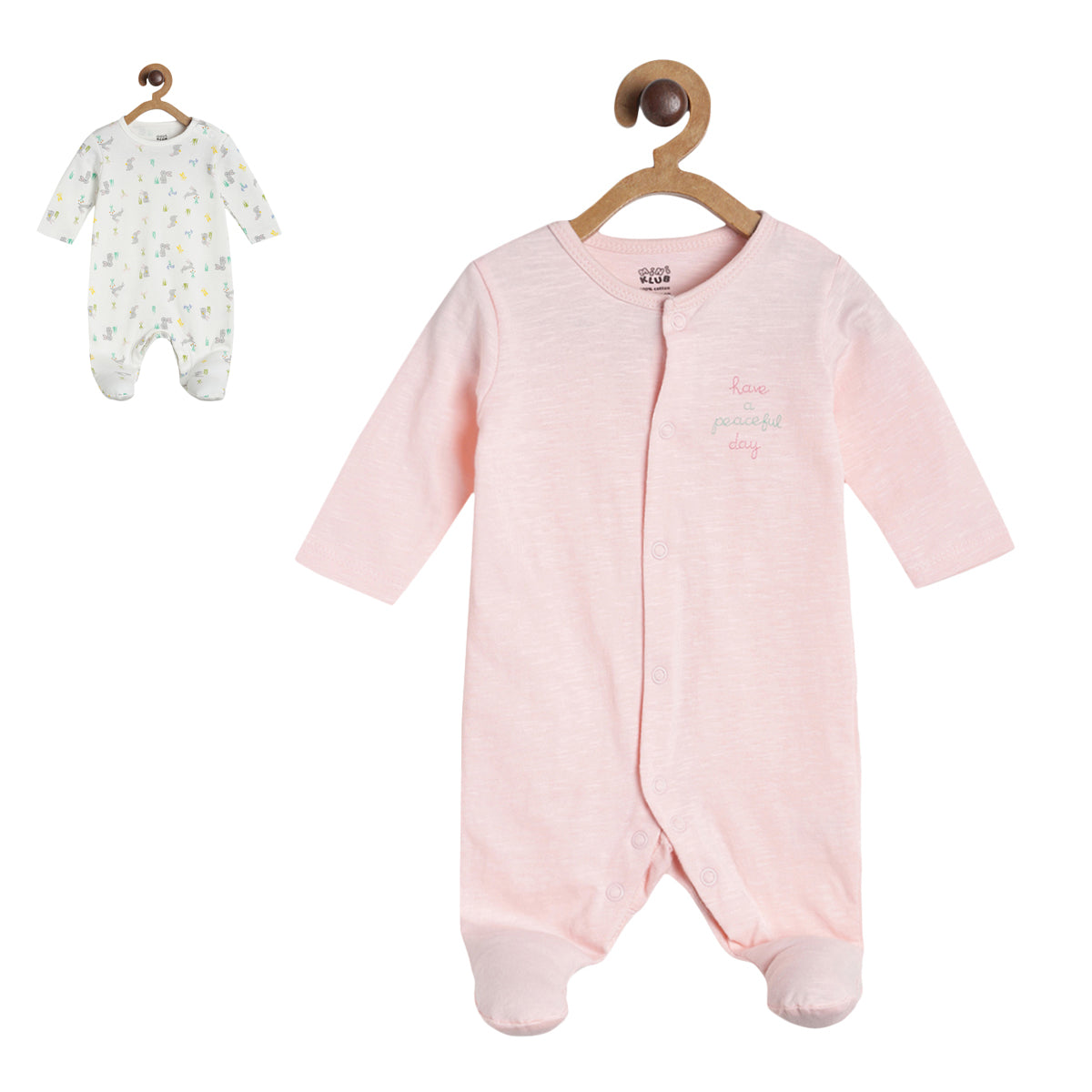 Pack of 2 sleep suit - light baby pink for New Born