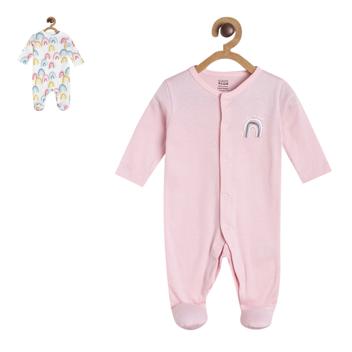 Pack of 2 sleep suit - light baby pink for New Born