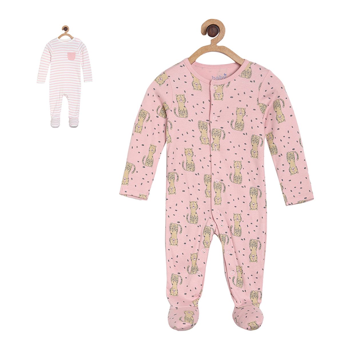 Pack of 2 sleepsuit - light pink for New Born