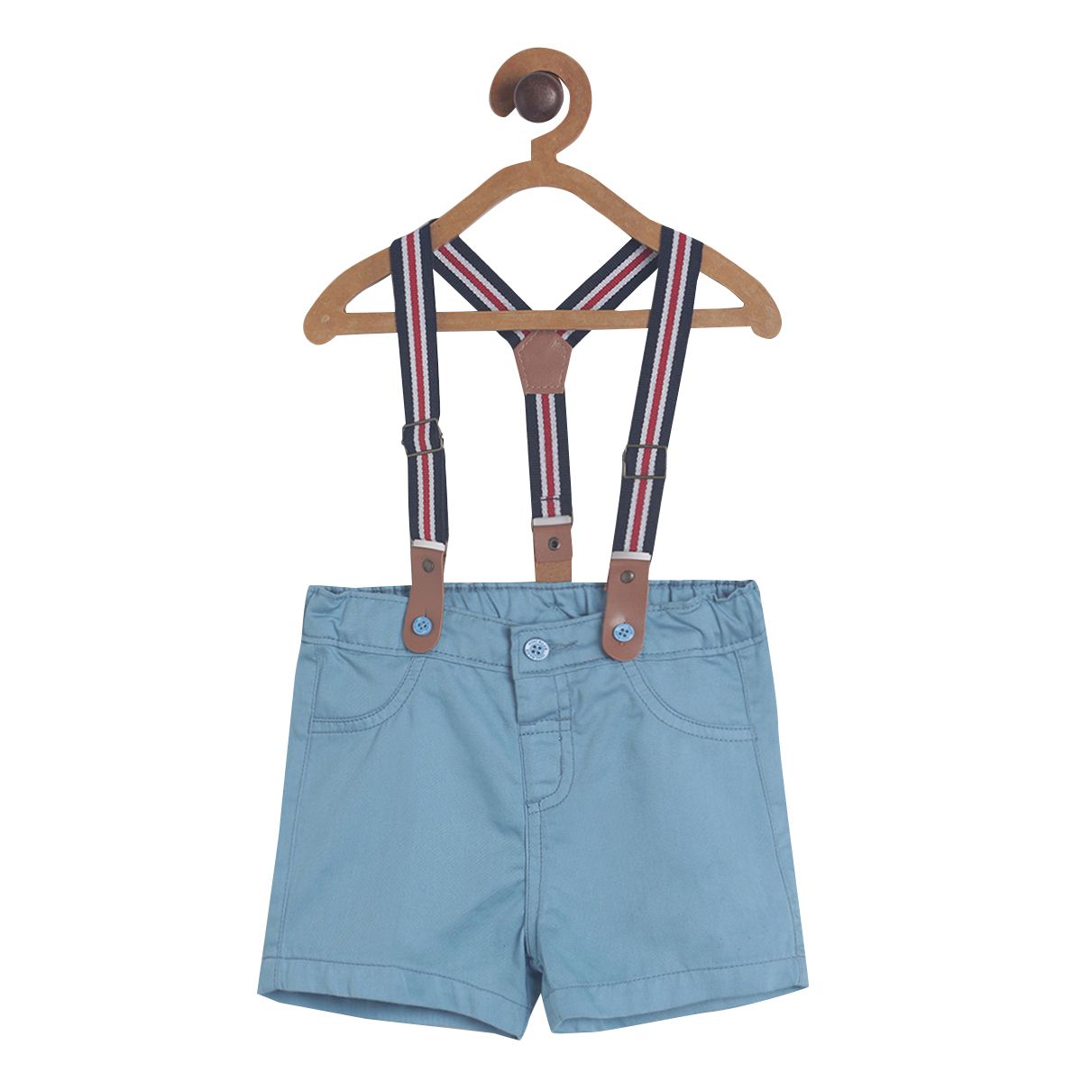 Pack of 2 bodysuit and shorts set - light violet & blue for New Born