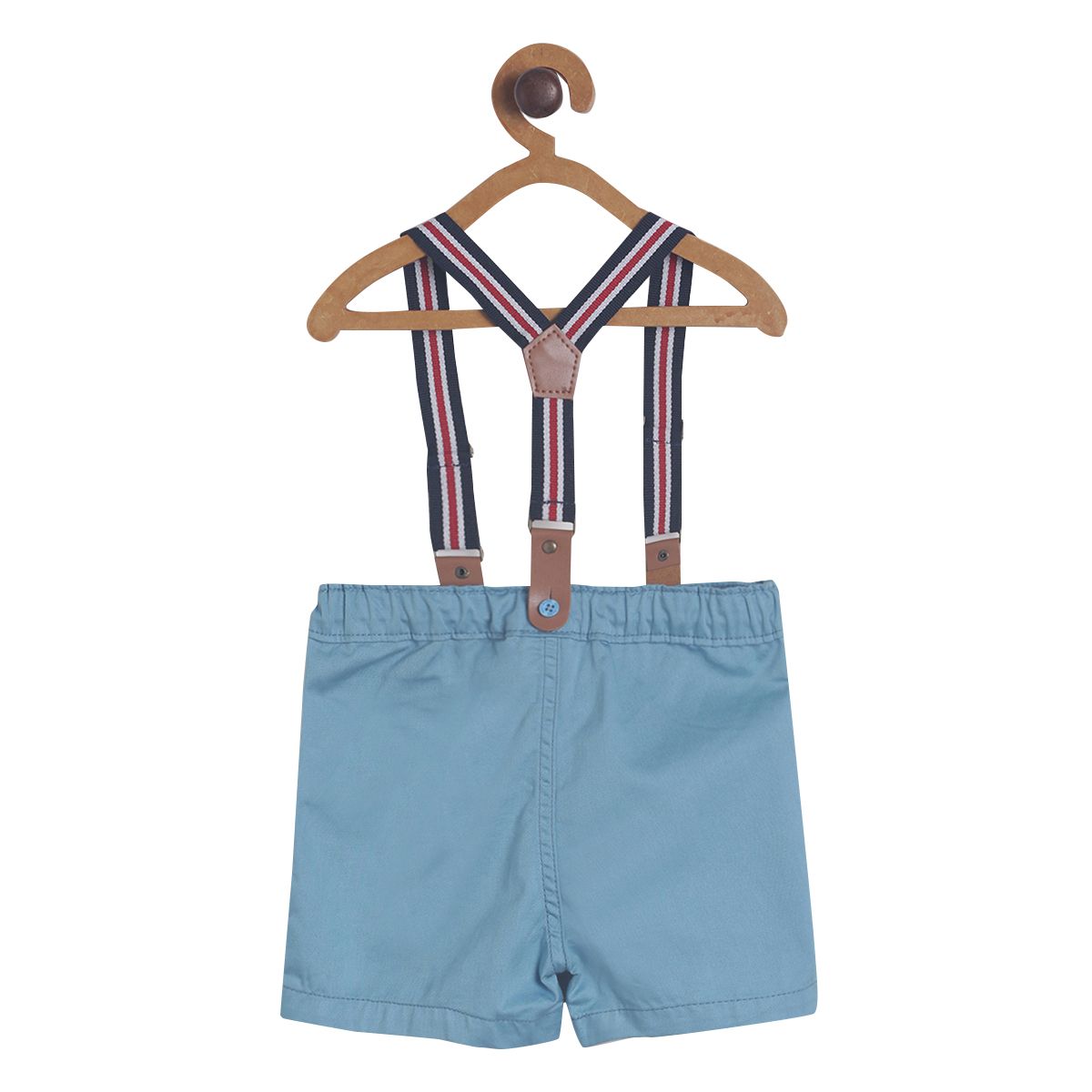 Pack of 2 bodysuit and shorts set - light violet & blue for New Born