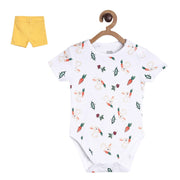 Pack of 2 bodysuit and shorts set - white for New Born