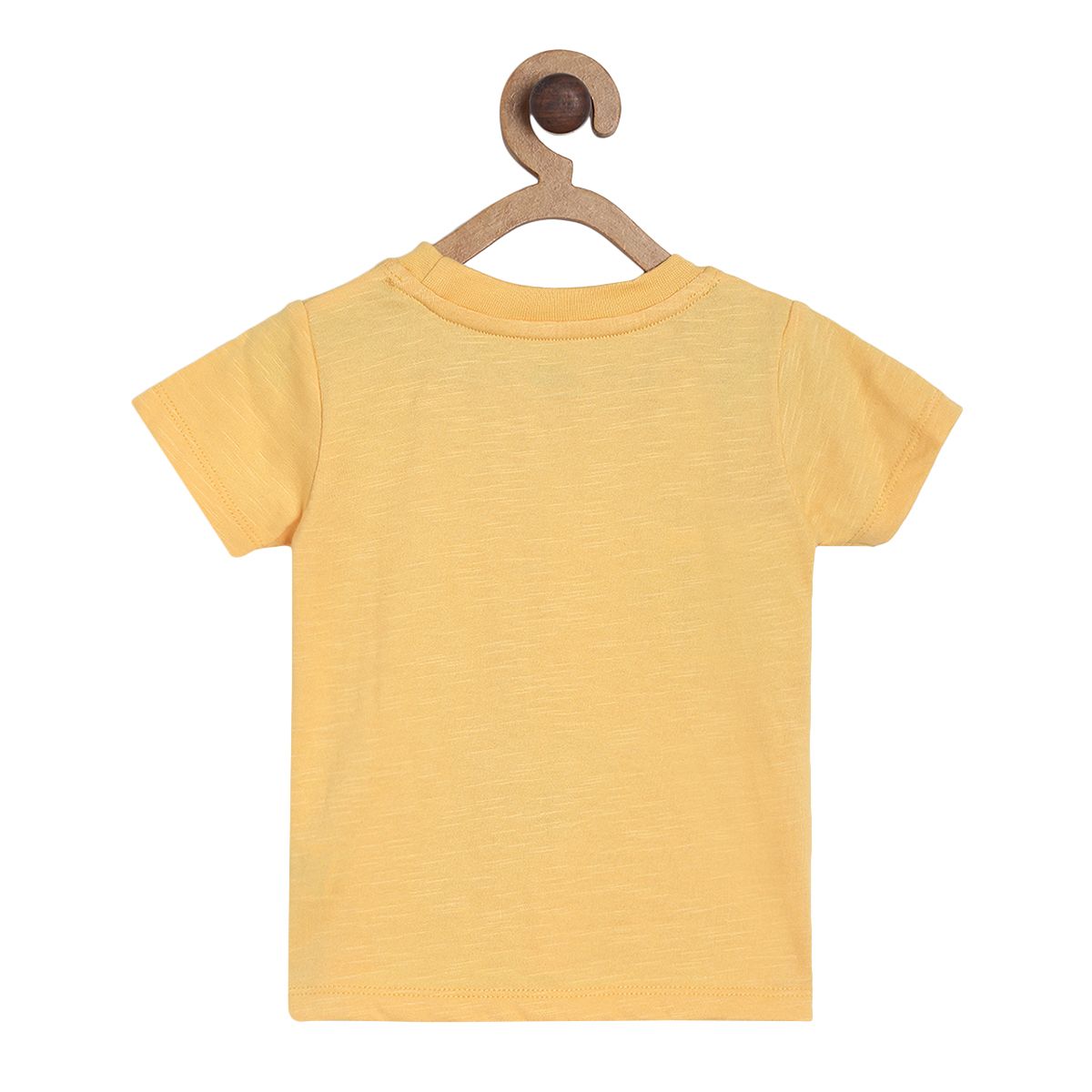 Yellow Panel Printed Tee With Tie Dyed Inspired Shorts