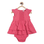 Pack of 2 woven dress with bloomer - red for 0-3 Months