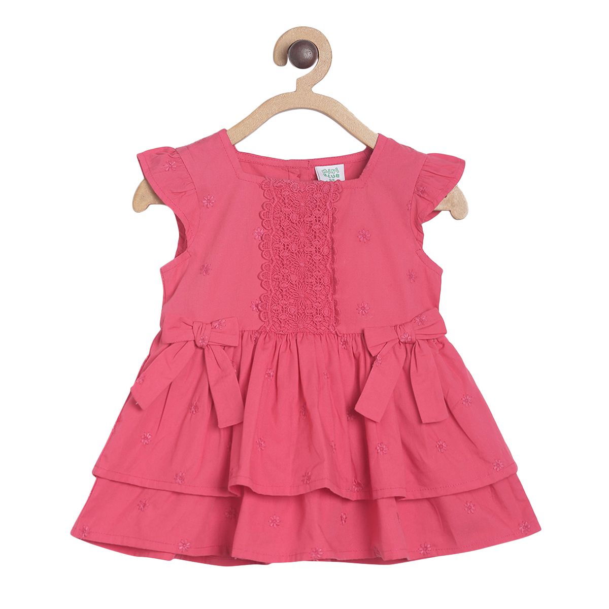 Pack of 2 woven dress with bloomer - red for 0-3 Months