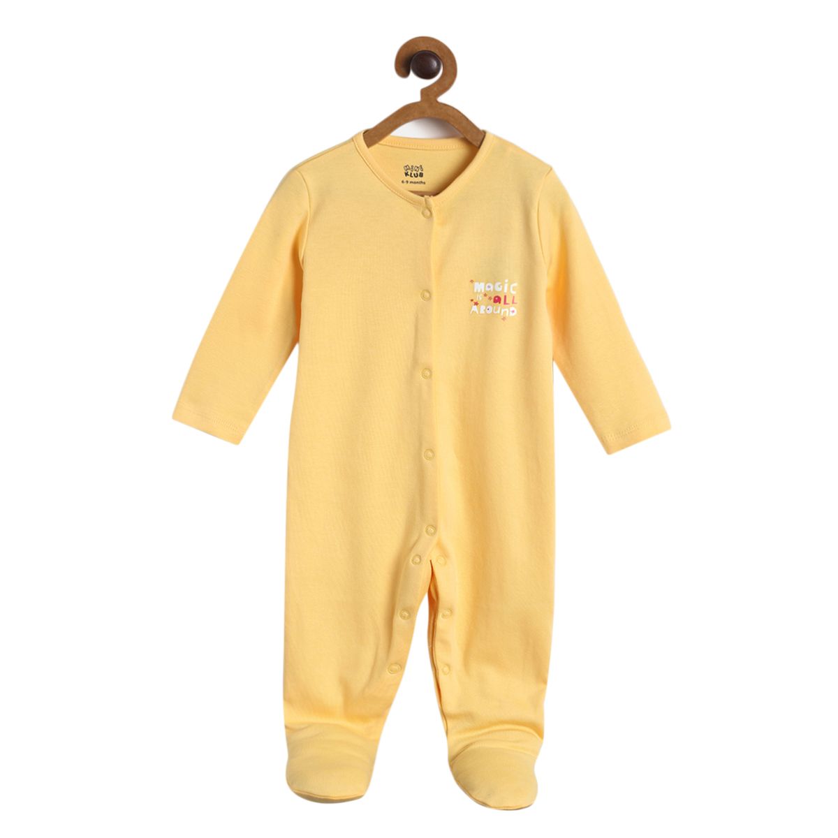 Pack of 1 sleepsuit - yellow for New Born