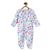 Pack of 1 sleepsuit - white & blue for New Born