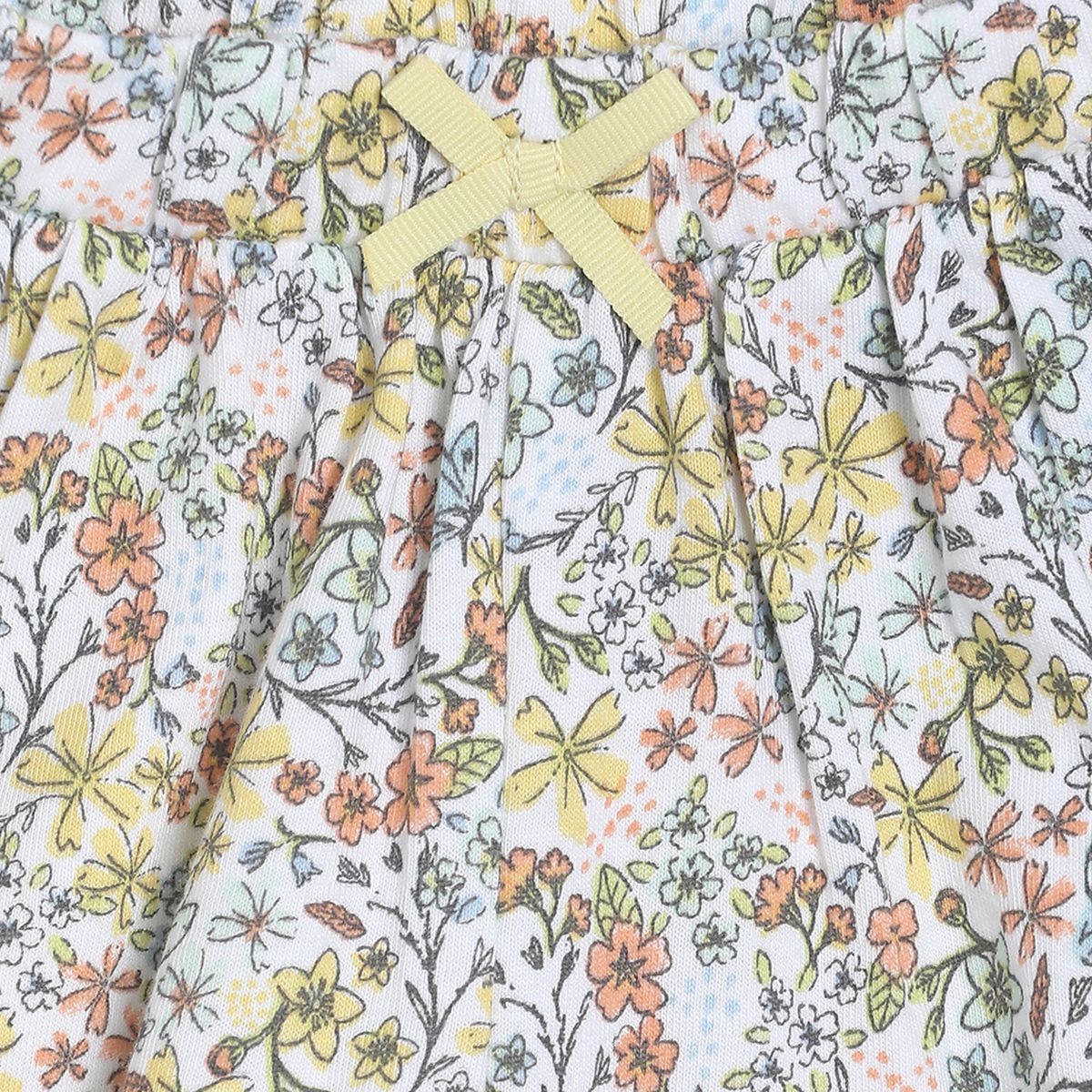 Pack of 2 top and shorts set - white & light blue for 0-3 Months