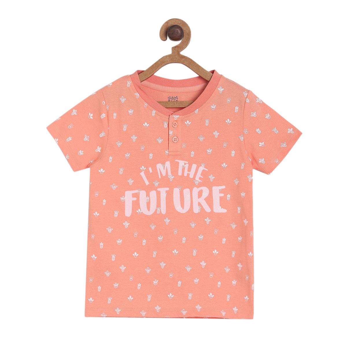 Pack of 1 t-shirt - peach for 3-6 Months