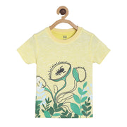 Yellow Placement Print Tshirt