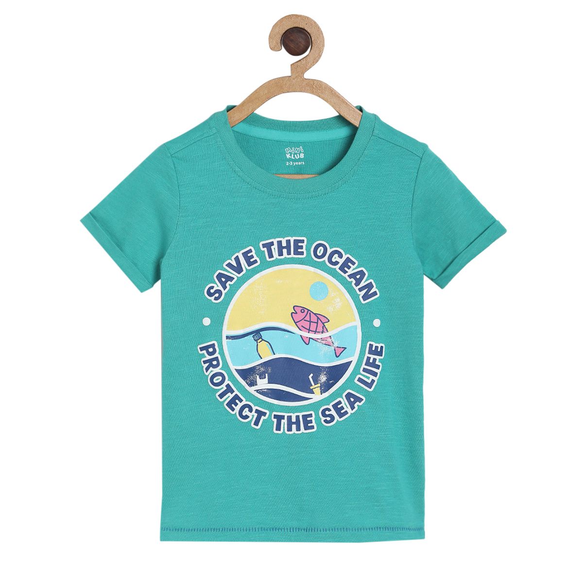 Pack of 1 t-shirt - teal for 3-6 Months