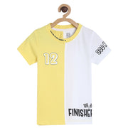 Pack of 1 t-shirt - yellow & white for 3-6 Months