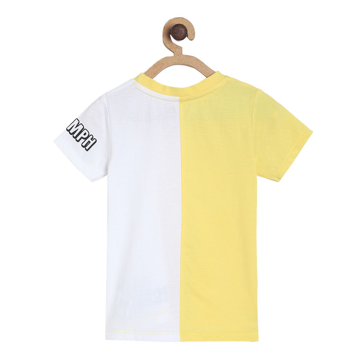 Pack of 1 t-shirt - yellow & white for 3-6 Months