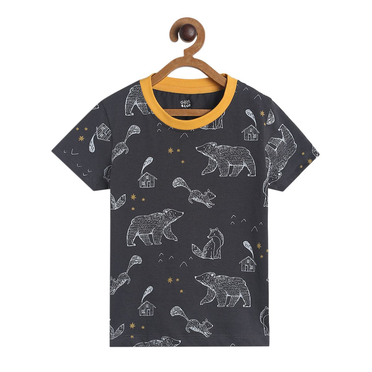 Pack of 1 knit t-shirt - black for 3-6 Months