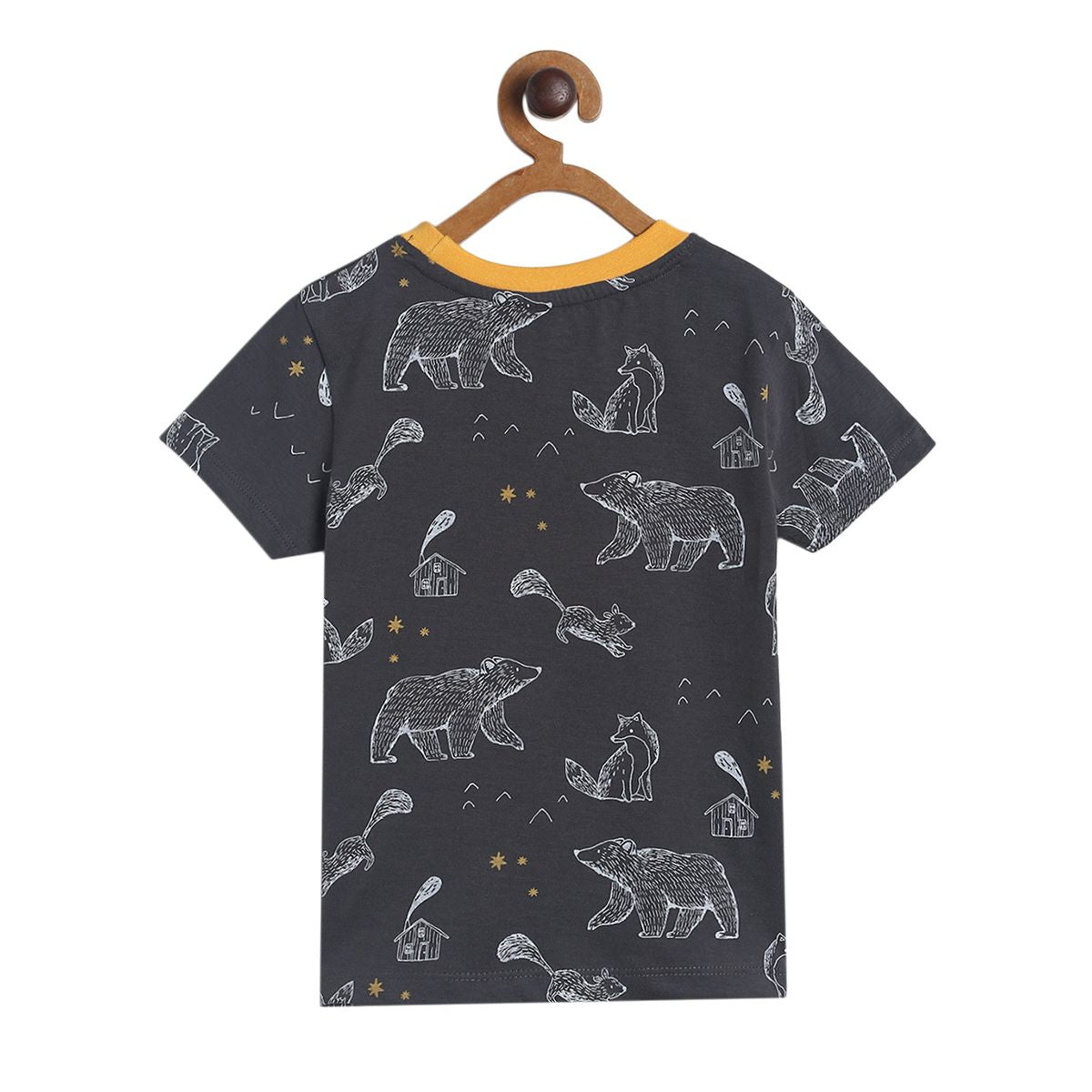 Pack of 1 knit t-shirt - black for 3-6 Months