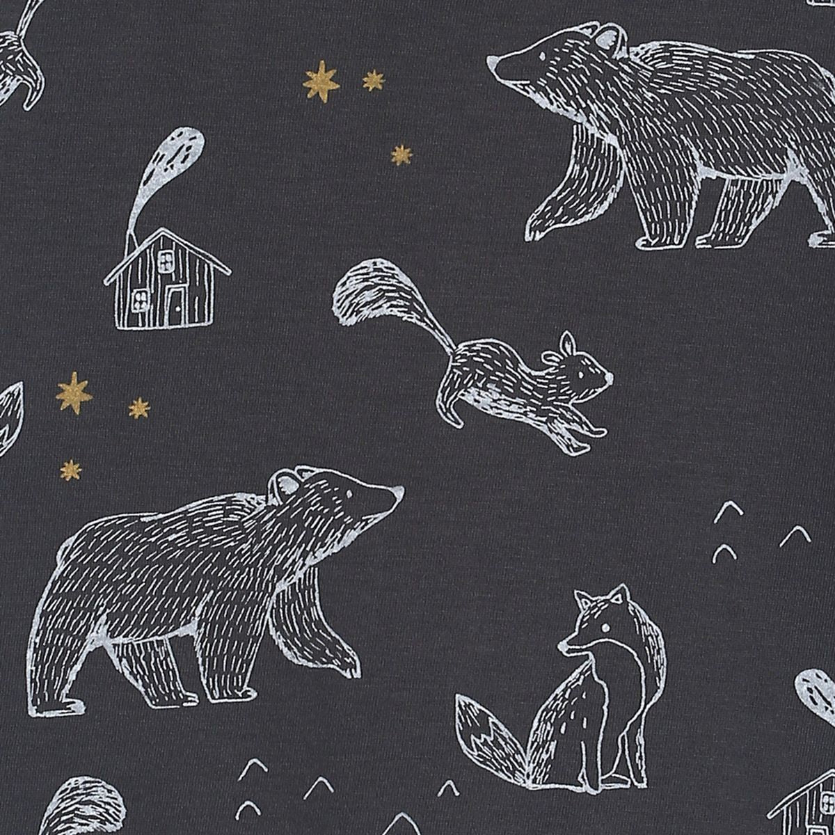 Pack of 1 knit t-shirt - black for 3-6 Months
