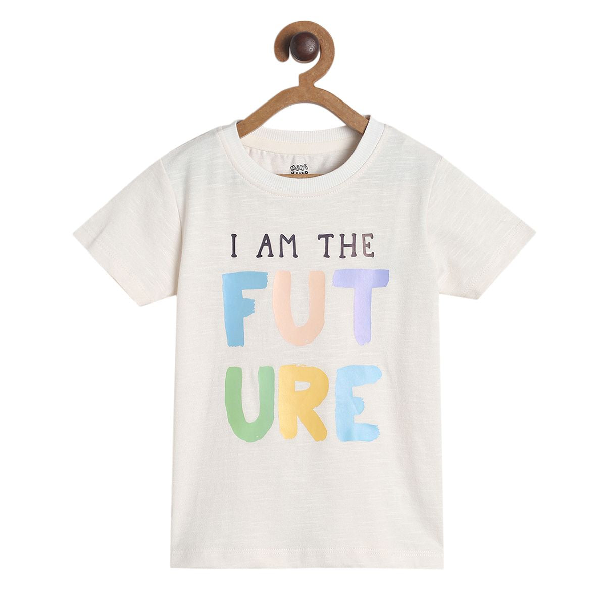 Pack of 1 knit t-shirt - offwhite for 3-6 Months
