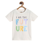 Pack of 1 knit t-shirt - offwhite for 3-6 Months