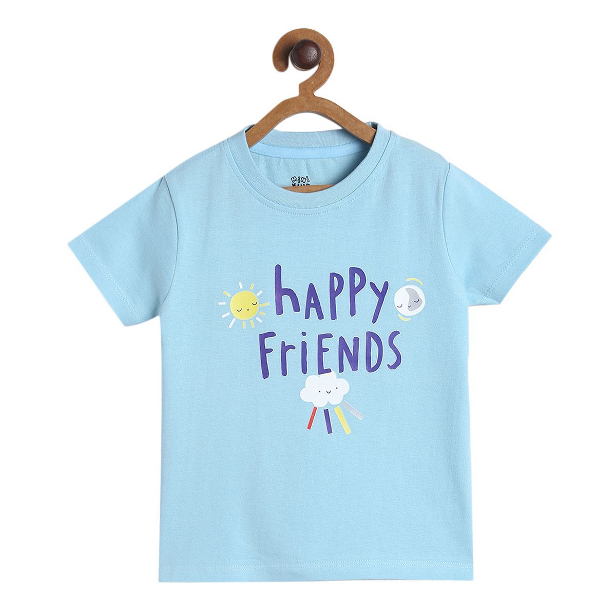 Pack of 1 knit t-shirt - blue for 3-6 Months