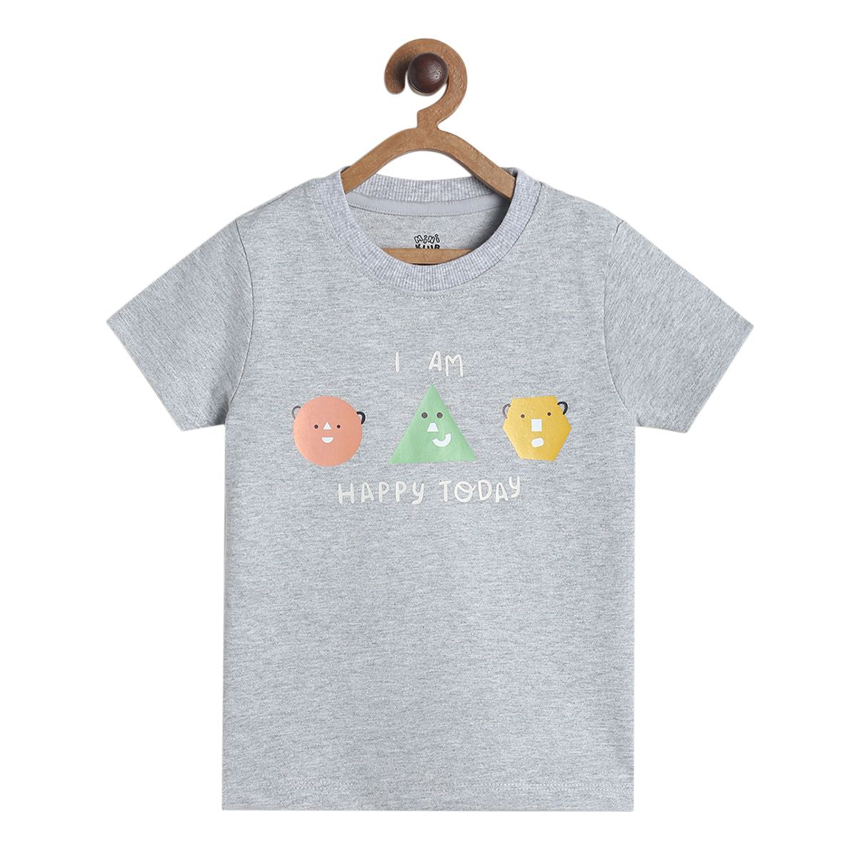 Pack of 1 knit t-shirt - grey for 3-6 Months