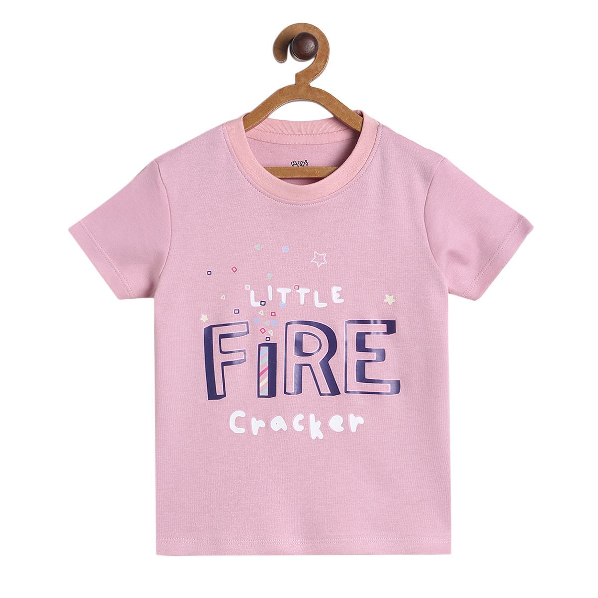 Pack of 1 knit t-shirt - dusty pink for 3-6 Months