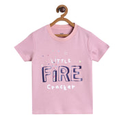 Pack of 1 knit t-shirt - dusty pink for 3-6 Months