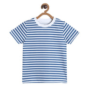 Pack of 1 knit t-shirt - navy for 3-6 Months