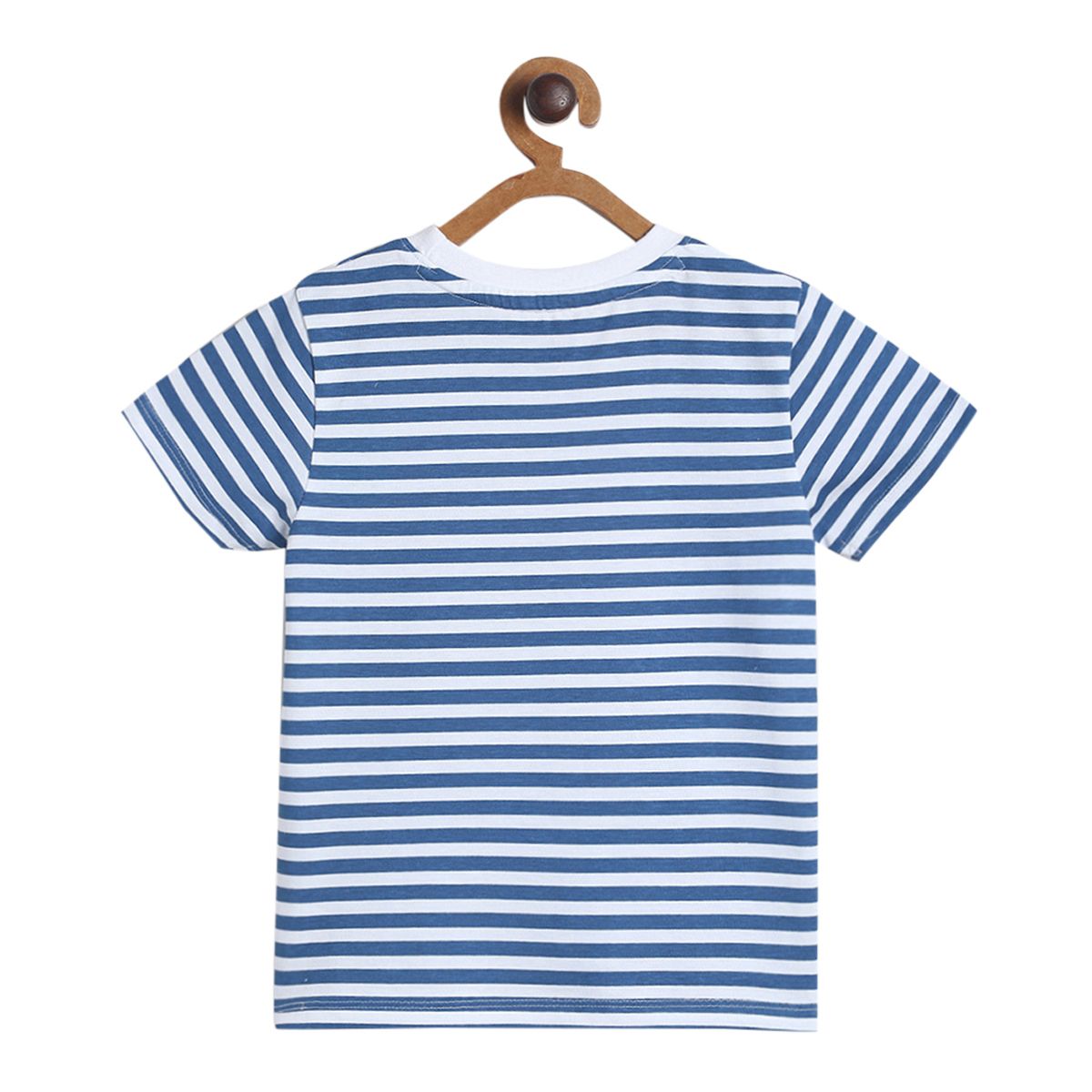 Pack of 1 knit t-shirt - navy for 3-6 Months