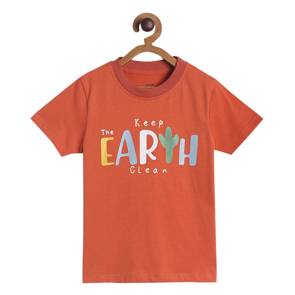 Pack of 1 knit t-shirt - rust for 3-6 Months
