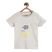 Pack of 1 knit t-shirt - beige for 3-6 Months
