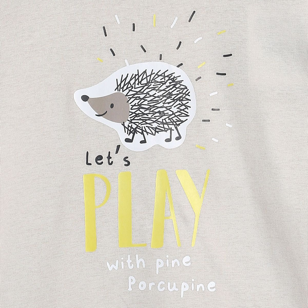 Pack of 1 knit t-shirt - beige for 3-6 Months