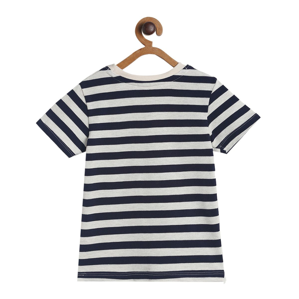 Pack of 1 knit t-shirt - navy for 3-6 Months