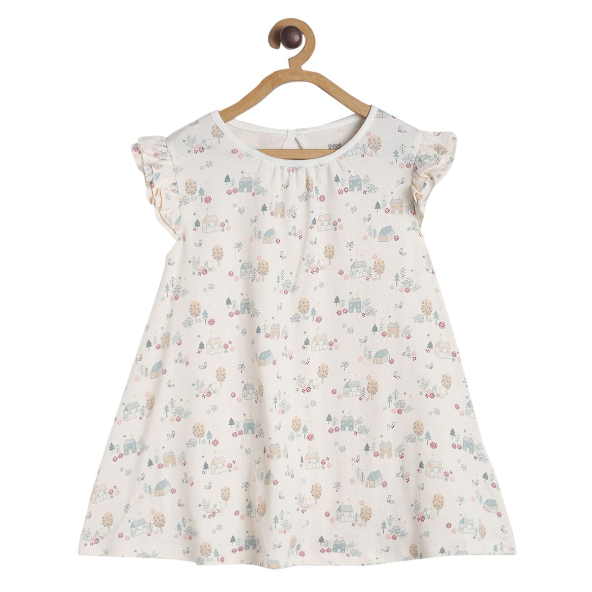 Pack of 1 knit dress - beige for 3-6 Months