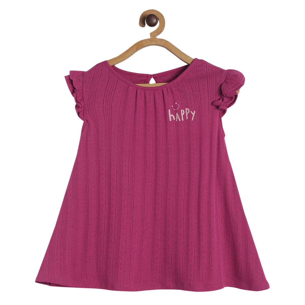 Pack of 1 knit dress - wine for 3-6 Months