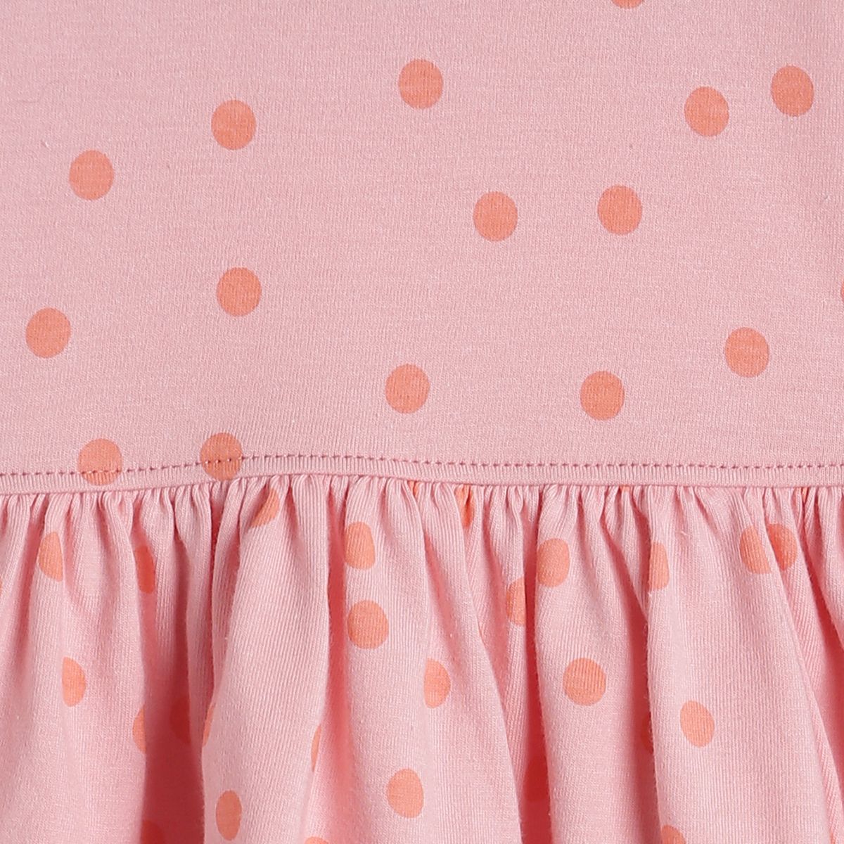 Pack of 1 knit dress - peach for 3-6 Months