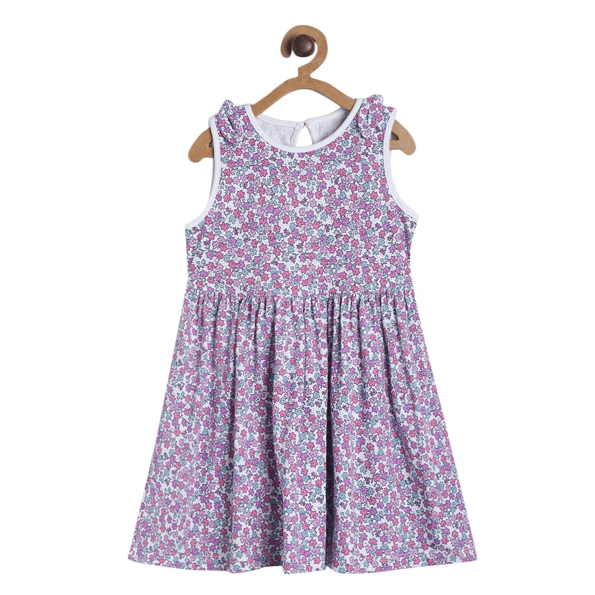Pack of 1 knit dress - purple for 3-6 Months