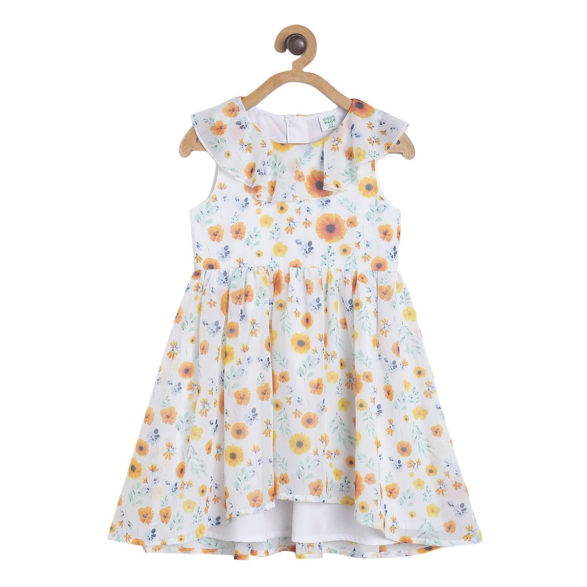 White Printed Flare Dress
