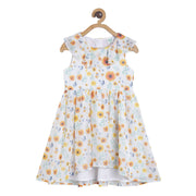 White Printed Flare Dress