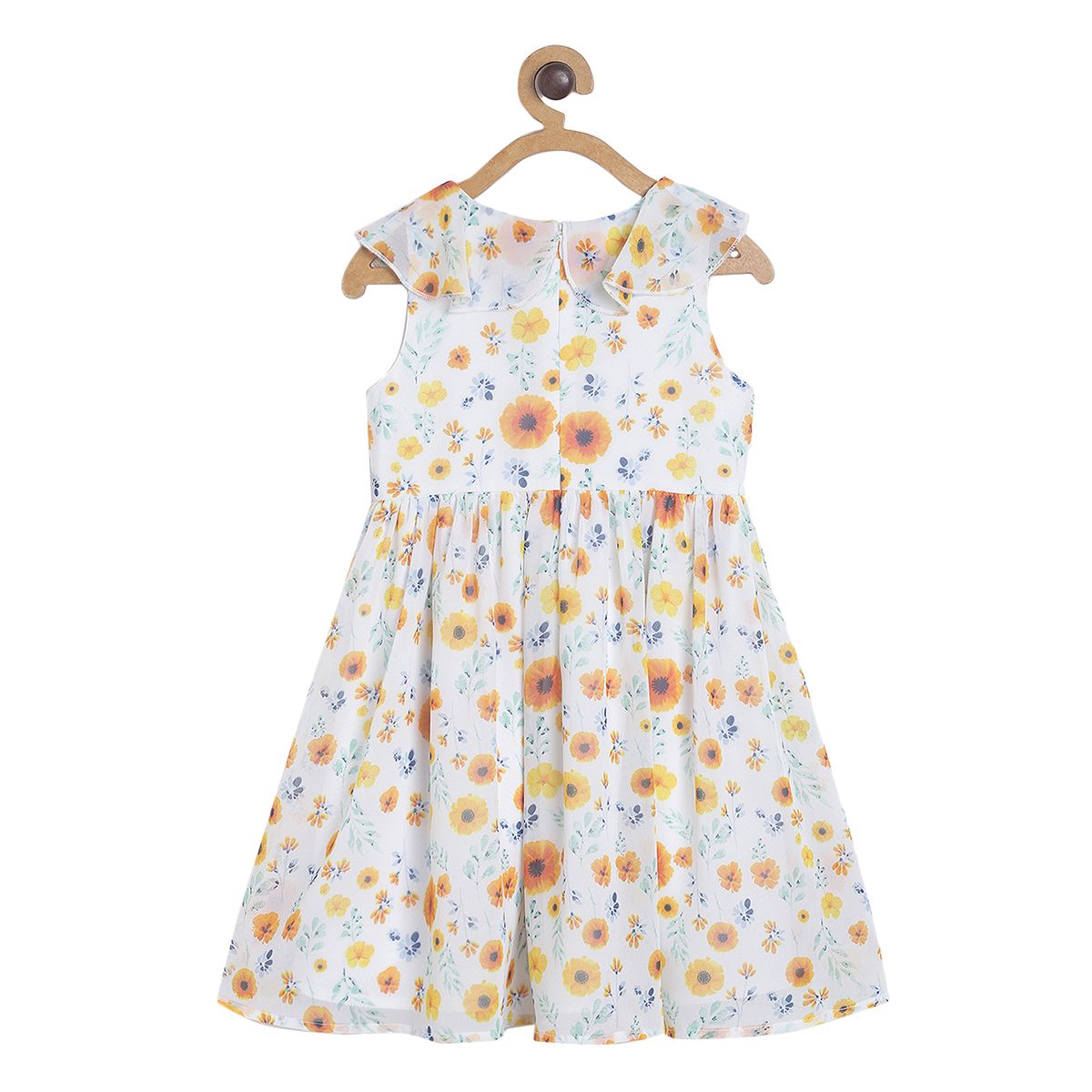 White Printed Flare Dress