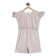 Pink Lurex Striper Pleated Party Jumpsuit