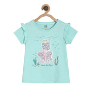 Pack of 1 knit top - aqua for 3-6 Months