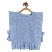 Pack of 1 woven top - blue for 3-6 Months